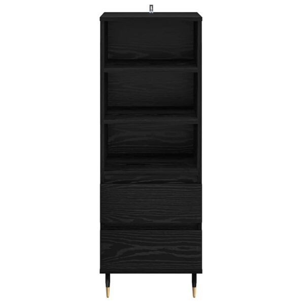 vidaXL Highboard Čierny dub 40 x 36 x 110 cm Kompozitné drevo – Obrázok 6