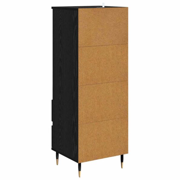 vidaXL Highboard Čierny dub 40 x 36 x 110 cm Kompozitné drevo – Obrázok 8