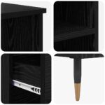 vidaXL Highboard Čierny dub 40 x 36 x 110 cm Kompozitné drevo – Obrázok 9