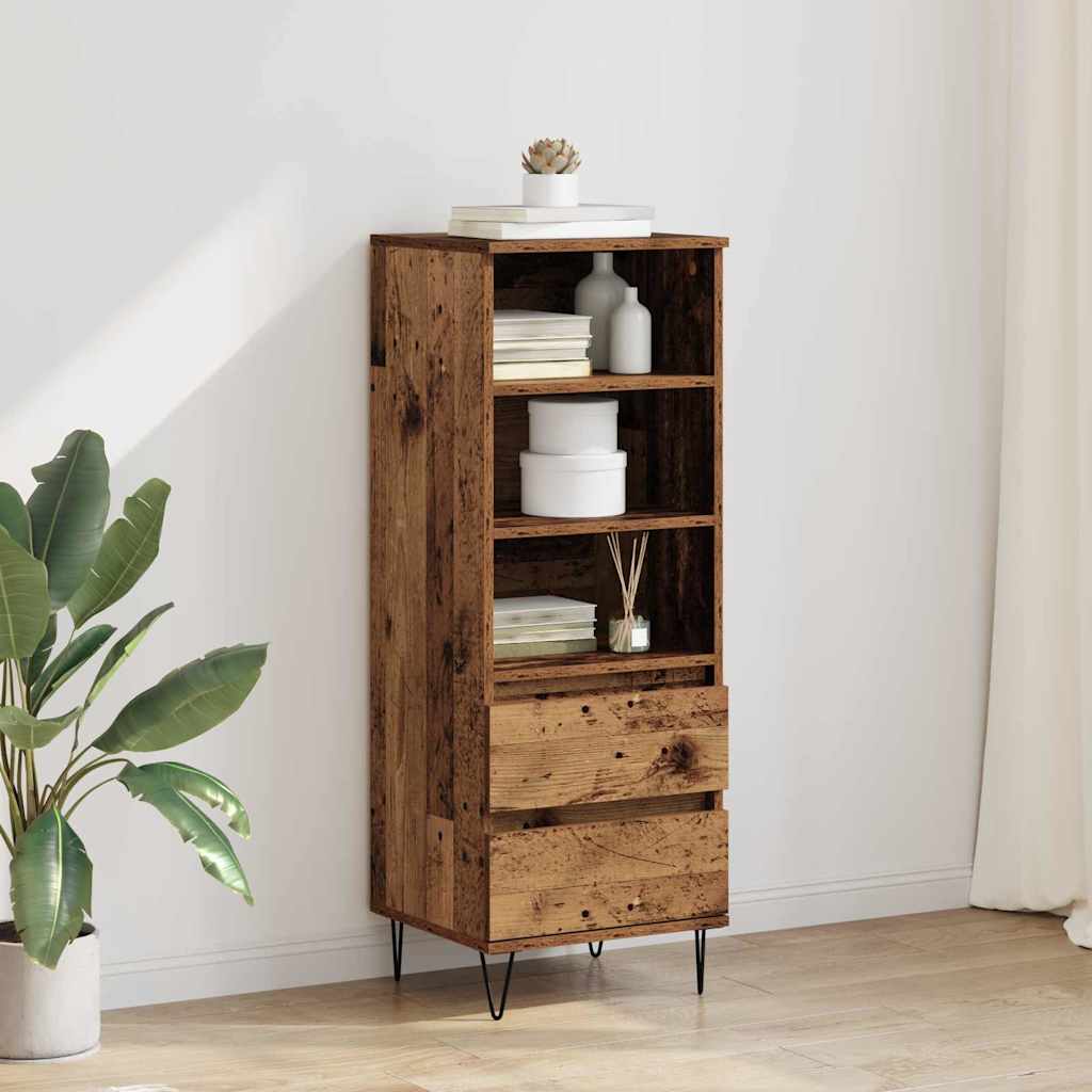 882741_1.jpg vidaXL Highboard Staré drevo 40 x 36 x 110 cm Kompozitné drevo – Obrázok 1