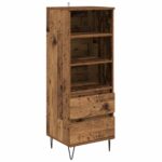 vidaXL Highboard Staré drevo 40 x 36 x 110 cm Kompozitné drevo – Obrázok 2