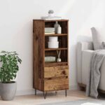 vidaXL Highboard Staré drevo 40 x 36 x 110 cm Kompozitné drevo – Obrázok 4