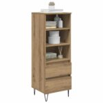 vidaXL Highboard Remeselný dub 40 x 36 x 110 cm Kompozitné drevo – Obrázok 3