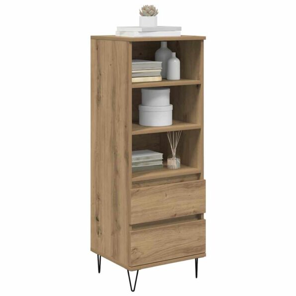 vidaXL Highboard Remeselný dub 40 x 36 x 110 cm Kompozitné drevo – Obrázok 3