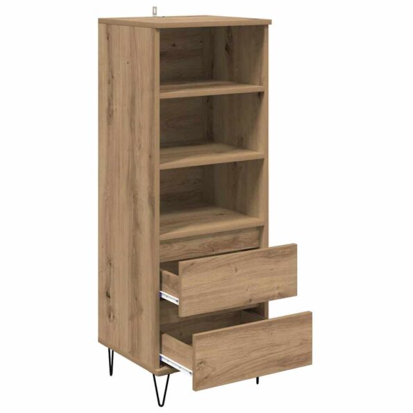 vidaXL Highboard Remeselný dub 40 x 36 x 110 cm Kompozitné drevo – Obrázok 5
