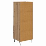 vidaXL Highboard Remeselný dub 40 x 36 x 110 cm Kompozitné drevo – Obrázok 8