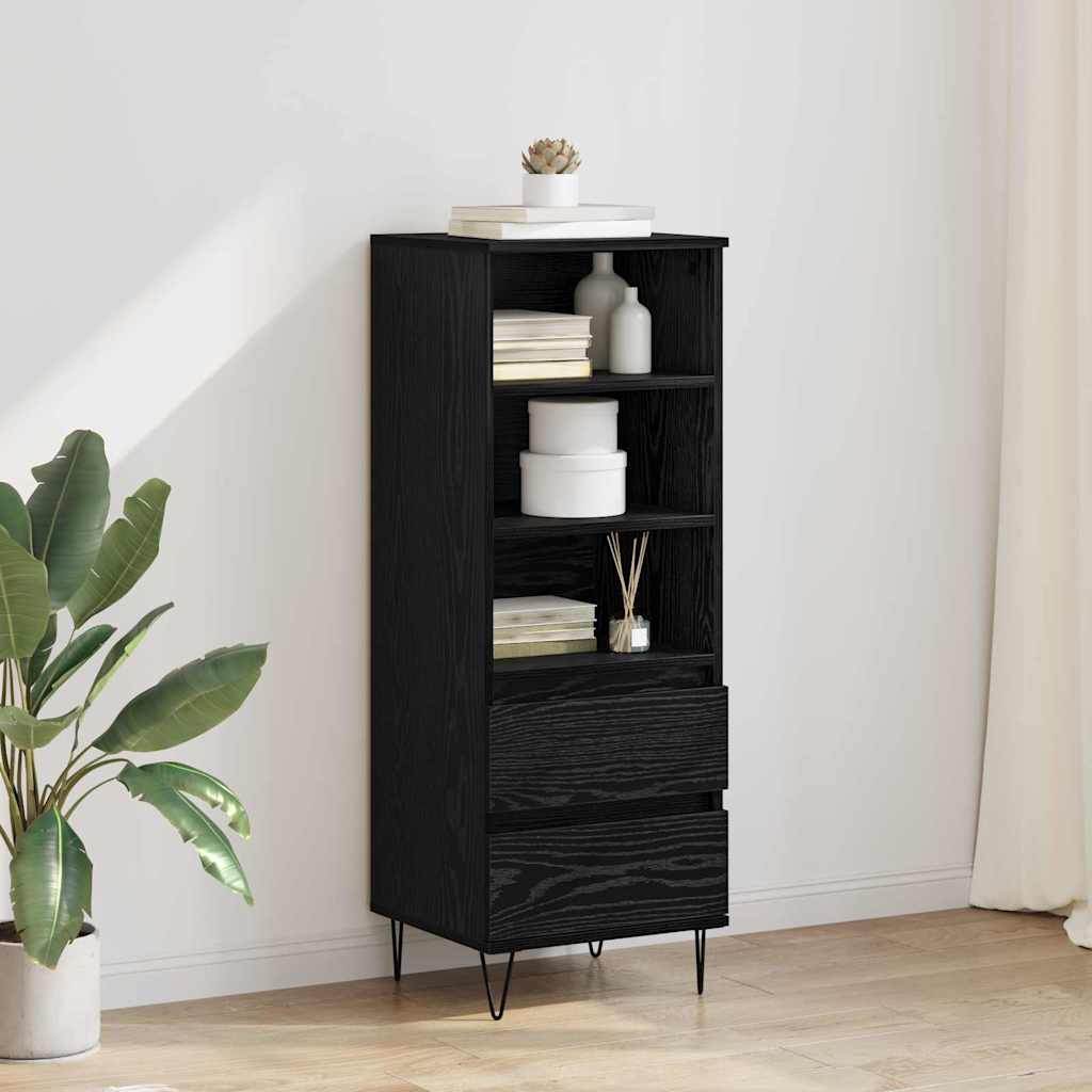 882743_1.jpg vidaXL Highboard Čierny dub 40 x 36 x 110 cm Kompozitné drevo – Obrázok 1