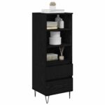 vidaXL Highboard Čierny dub 40 x 36 x 110 cm Kompozitné drevo – Obrázok 3