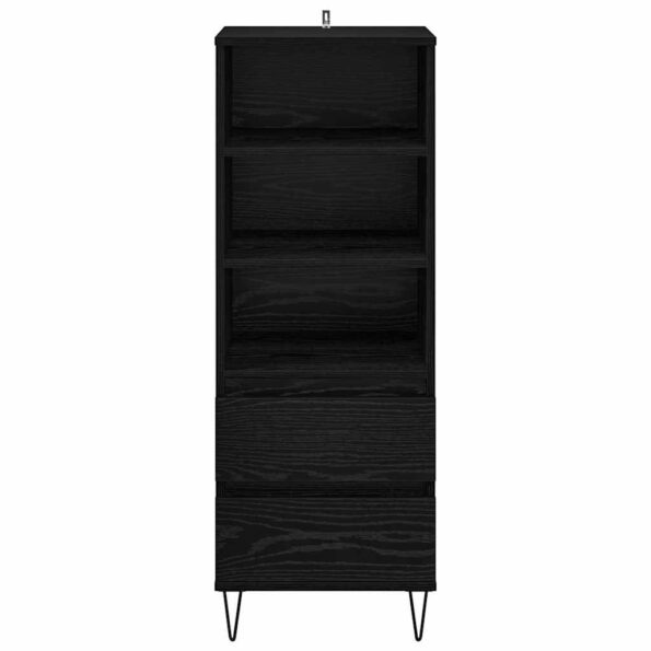 vidaXL Highboard Čierny dub 40 x 36 x 110 cm Kompozitné drevo – Obrázok 6