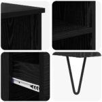 vidaXL Highboard Čierny dub 40 x 36 x 110 cm Kompozitné drevo – Obrázok 9