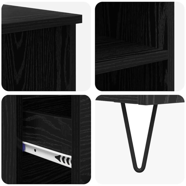 vidaXL Highboard Čierny dub 40 x 36 x 110 cm Kompozitné drevo – Obrázok 9