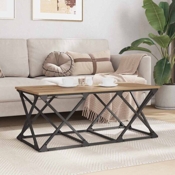 vidaXL Konferenčný stolík Remeselný dub 100 x 49 x 40 cm – Obrázok 4