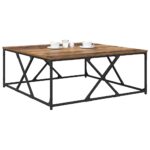 vidaXL Konferenčný stolík Staré drevo 100 x 100 x 40 cm – Obrázok 3