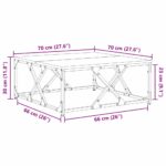 vidaXL Konferenčný stolík Čierny dub 70 x 70 x 30 cm Kompozitné drevo – Obrázok 11