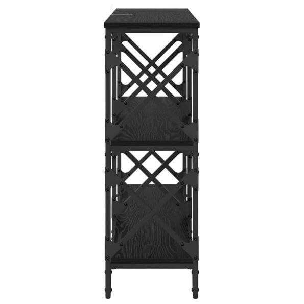 vidaXL Konzolový stôl Čierny dub 100 x 28 x 80,5 cm Kompozitné drevo – Obrázok 6