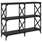 vidaXL Konzolový stôl Čierny dub 100 x 28 x 80,5 cm Kompozitné drevo – Obrázok 7