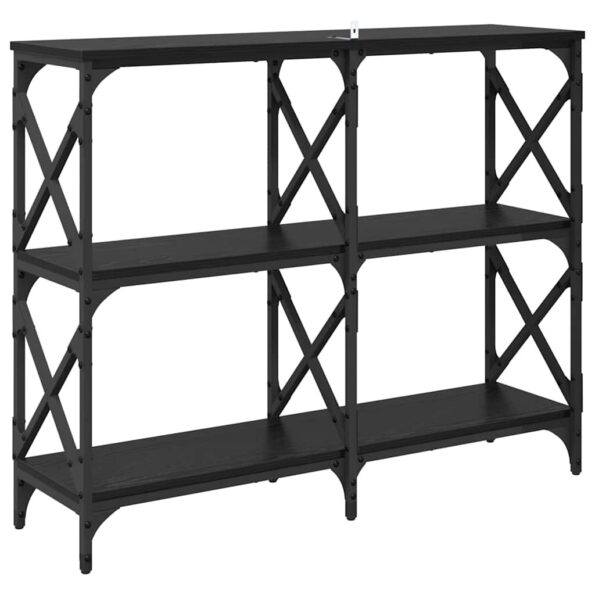 vidaXL Konzolový stôl Čierny dub 100 x 28 x 80,5 cm Kompozitné drevo – Obrázok 7