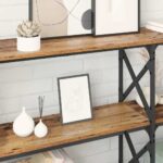 vidaXL Konzolový stôl Staré drevo 156 x 28 x 80,5 cm Kompozitné drevo – Obrázok 4