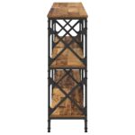 vidaXL Konzolový stôl Staré drevo 156 x 28 x 80,5 cm Kompozitné drevo – Obrázok 6