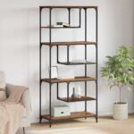 vidaXL Knižnica Staré drevo 81 x 36 x 176 cm Kompozitné drevo