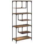 vidaXL Knižnica Staré drevo 81 x 36 x 176 cm Kompozitné drevo – Obrázok 2