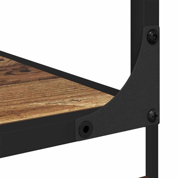 vidaXL Knižnica Staré drevo 81 x 36 x 176 cm Kompozitné drevo – Obrázok 8