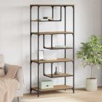 vidaXL Knižnica dub artisan 81 x 36 x 176 cm Kompozitné drevo