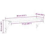 vidaXL Stenné police s poličkou 2 pcs Čierny dub 80 x 25 x 25,5 cm – Obrázok 12