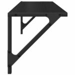 vidaXL Stenné police s poličkou 2 pcs Čierny dub 80 x 25 x 25,5 cm – Obrázok 7