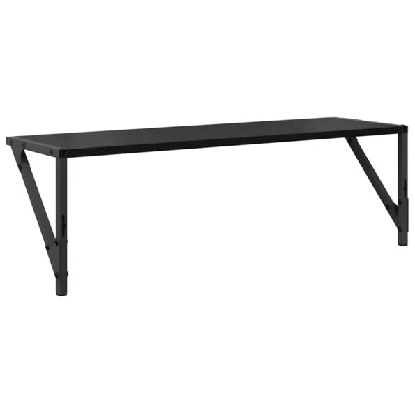 vidaXL Stenné police s poličkou 2 pcs Čierny dub 80 x 25 x 25,5 cm – Obrázok 8