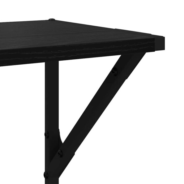 vidaXL Stenné police s poličkou 2 pcs Čierny dub 80 x 25 x 25,5 cm – Obrázok 9