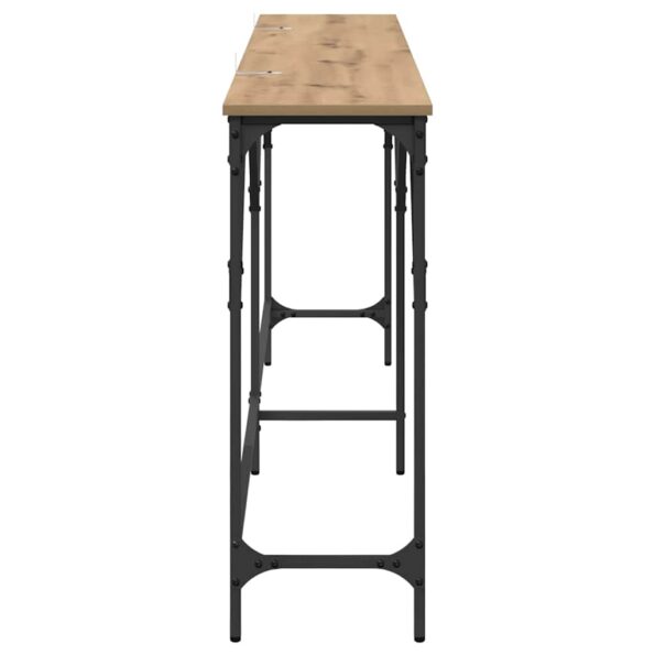 vidaXL Konzolový stôl dub artisan 180 x 29 x 75 cm Kompozitné drevo – Obrázok 5