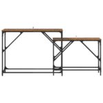 vidaXL Konzolový stôl 2 pcs Staré drevo 100 x 28 x 75 cm – Obrázok 5