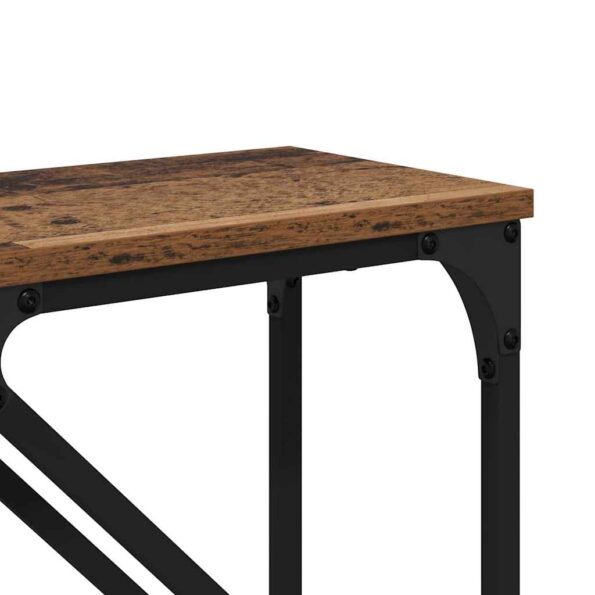 vidaXL Konzolový stôl 2 pcs Staré drevo 100 x 28 x 75 cm – Obrázok 8