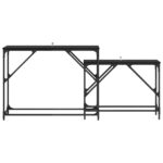 vidaXL Konzolový stôl 2 pcs Čierny dub 100 x 28 x 75 cm – Obrázok 5
