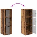 vidaXL Highboard Staré drevo 35 x 37 x 109 cm Kompozitné drevo – Obrázok 10