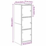 vidaXL Highboard Staré drevo 35 x 37 x 109 cm Kompozitné drevo – Obrázok 12