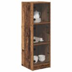 vidaXL Highboard Staré drevo 35 x 37 x 109 cm Kompozitné drevo – Obrázok 3
