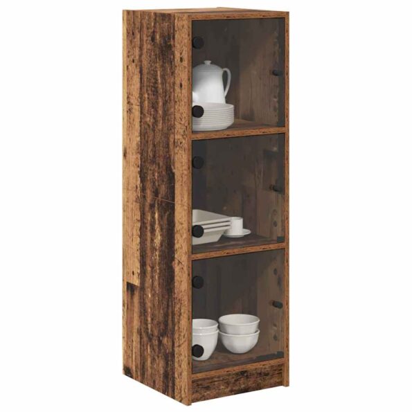 vidaXL Highboard Staré drevo 35 x 37 x 109 cm Kompozitné drevo – Obrázok 3