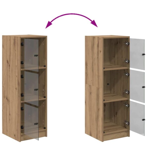 vidaXL Highboard Remeselný dub 35 x 37 x 109 cm Kompozitné drevo – Obrázok 10