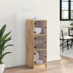 vidaXL Highboard Remeselný dub 35 x 37 x 109 cm Kompozitné drevo – Obrázok 4
