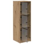 vidaXL Highboard Remeselný dub 35 x 37 x 109 cm Kompozitné drevo – Obrázok 5