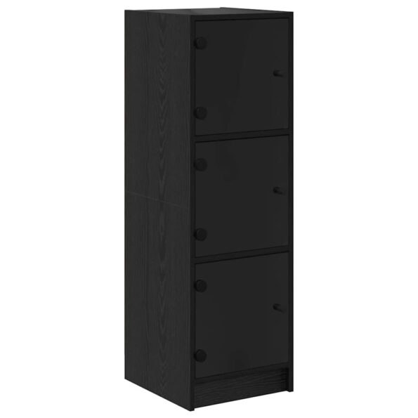 vidaXL Highboard Čierny dub 35 x 37 x 109 cm Kompozitné drevo – Obrázok 2