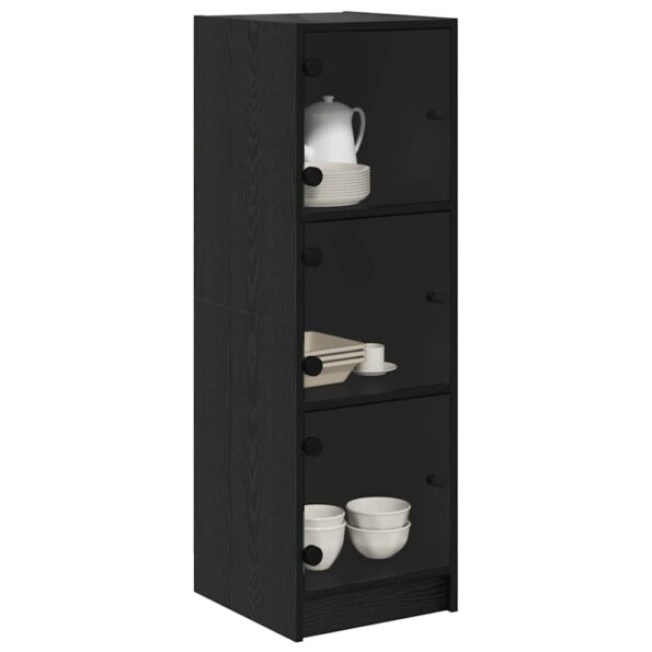vidaXL Highboard Čierny dub 35 x 37 x 109 cm Kompozitné drevo – Obrázok 3