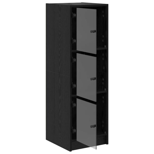 vidaXL Highboard Čierny dub 35 x 37 x 109 cm Kompozitné drevo – Obrázok 5