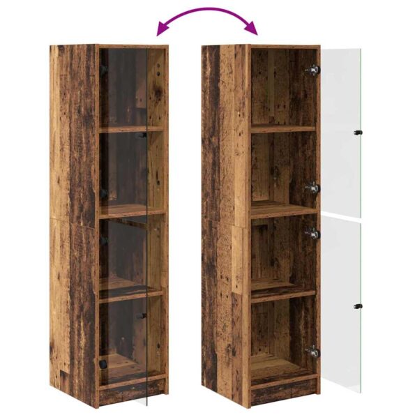 vidaXL Highboard Staré drevo 35 x 37 x 142 cm Kompozitné drevo – Obrázok 11