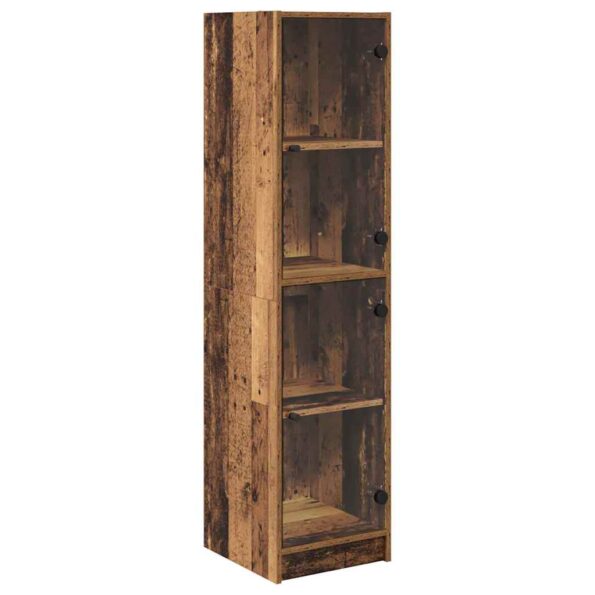 vidaXL Highboard Staré drevo 35 x 37 x 142 cm Kompozitné drevo – Obrázok 2