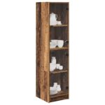 vidaXL Highboard Staré drevo 35 x 37 x 142 cm Kompozitné drevo – Obrázok 3