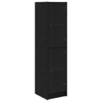 vidaXL Highboard Čierny dub 35 x 37 x 142 cm Kompozitné drevo – Obrázok 2