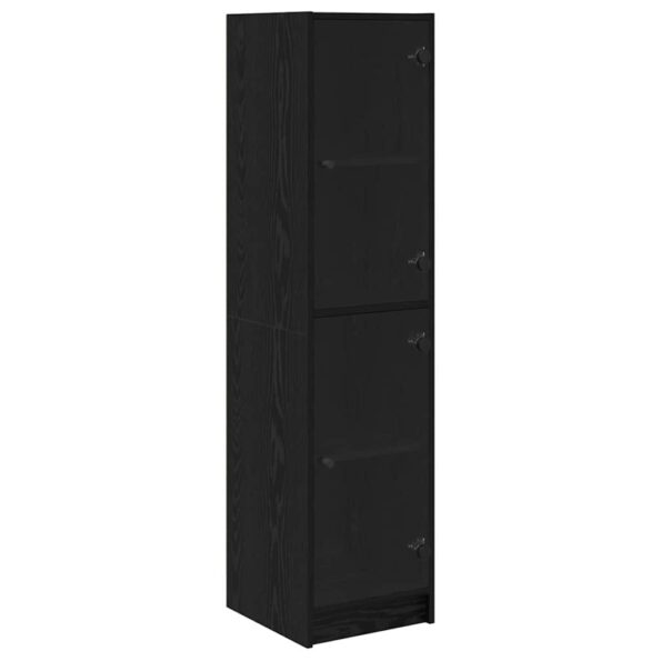 vidaXL Highboard Čierny dub 35 x 37 x 142 cm Kompozitné drevo – Obrázok 2